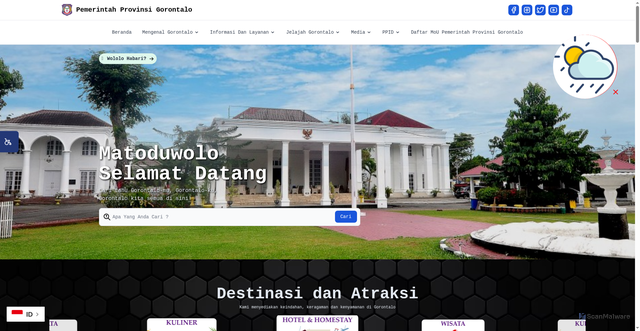 Security scan screenshot of https://gorontaloprov.go.id