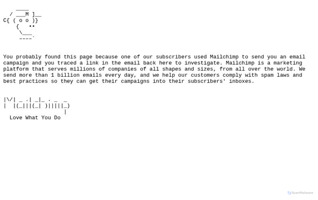 Security scan screenshot of https://mc.us14.list-manage.com/