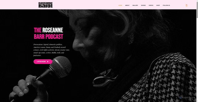 Security scan screenshot of https://www.roseannebarr.com/