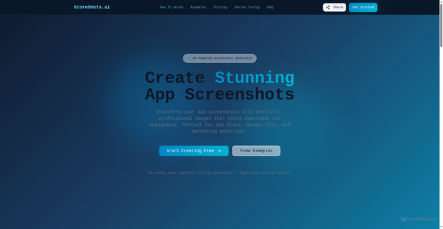 Security scan screenshot of https://storeshots.ai/