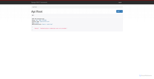 Security scan screenshot of https://rxconnect-api.dapplecrm.com/api-auth/logout/?next=/
