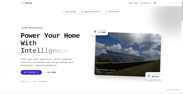 Security scan screenshot of https://volt-visions.netlify.app/
