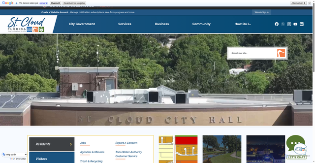 Security scan screenshot of https://stcloudfl.gov/