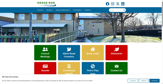 Security scan screenshot of https://hedgeend-tc.gov.uk/