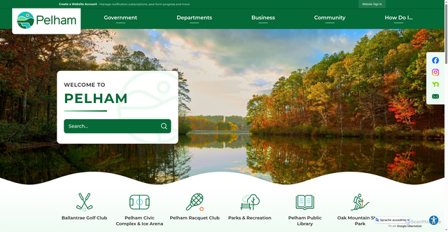 Security scan screenshot of https://pelhamalabama.gov/