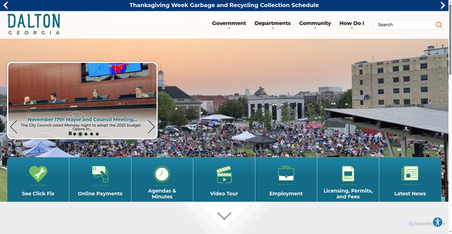 Security scan screenshot of https://www.daltonga.gov/
