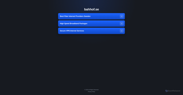 Security scan screenshot of https://bahhof.se