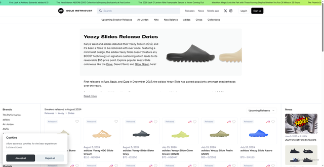 Security scan screenshot of https://www.soleretriever.com/sneaker-release-dates/yeezy/yeezy-slides