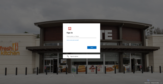 Security scan screenshot of https://gatepetroleum-my.sharepoint.com