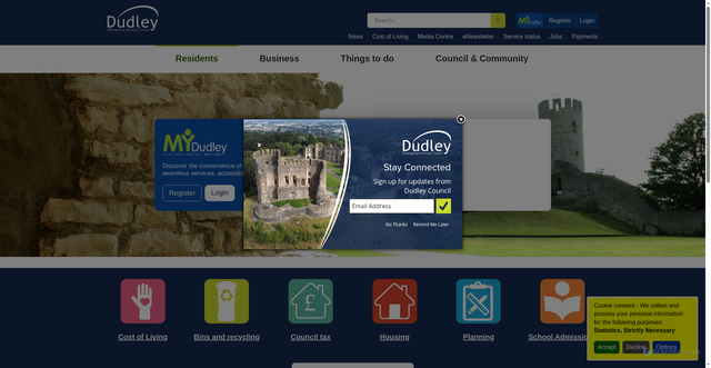 Security scan screenshot of https://www.dudley.gov.uk/residents/