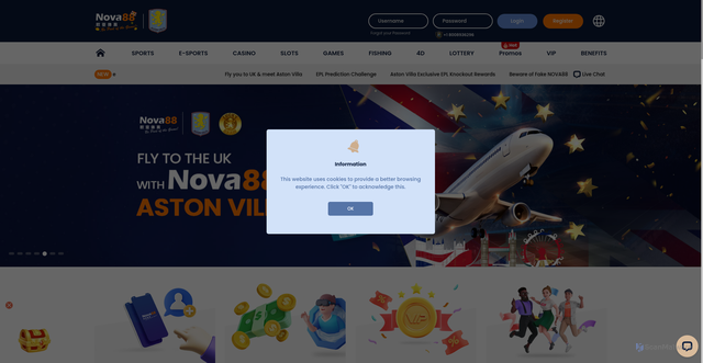 Security scan screenshot of https://nova8802.net