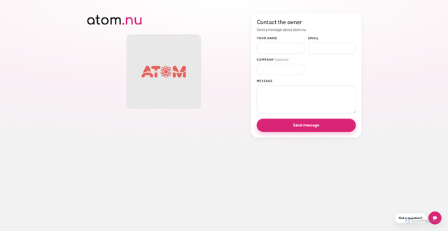 Security scan screenshot of https://atom.nu