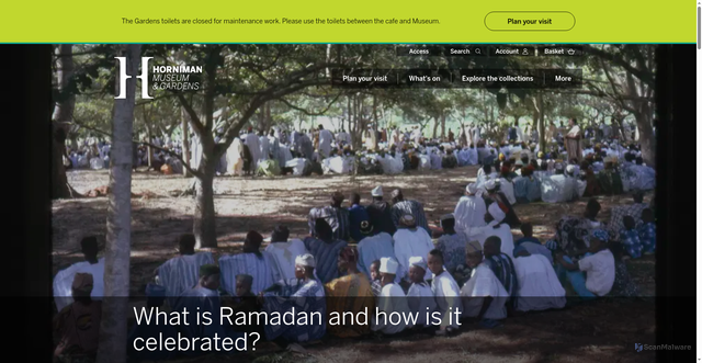 Security scan screenshot of https://www.horniman.ac.uk/story/what-is-ramadan-and-how-is-it-celebrated/