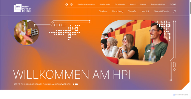 Security scan screenshot of https://hpi.uni-potsdam.de