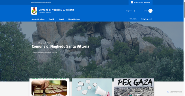 Security scan screenshot of https://www.comune.nughedusantavittoria.or.it/