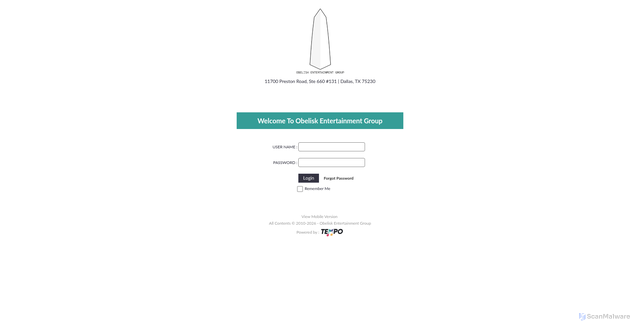 Security scan screenshot of https://obelisk.bookingagencypro.com/index.php?pg=admin_dashboard