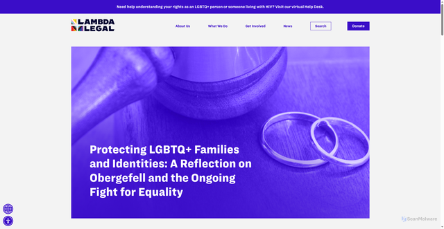 Security scan screenshot of https://lambdalegal.org/protecting-lgbtq-families-couples-marriage-equality-obergefell/