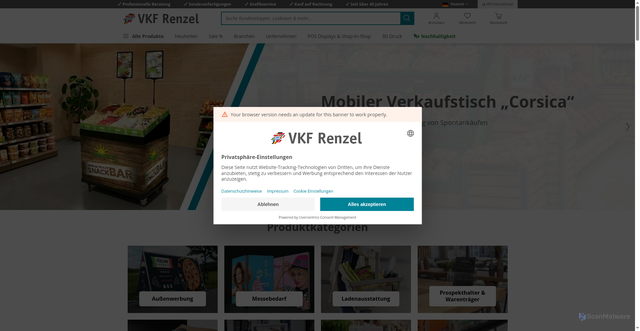 Security scan screenshot of https://vkf-renzel.de