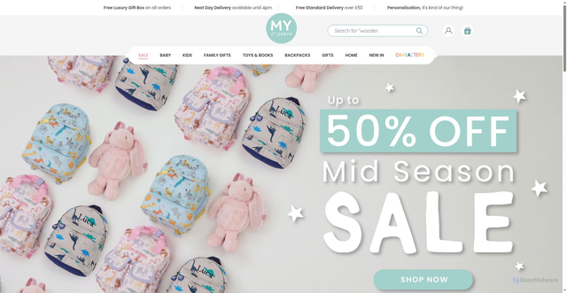 Security scan screenshot of https://www.my1styears.com