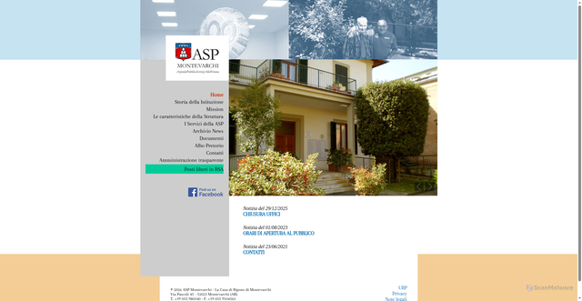 Security scan screenshot of https://www.asp-montevarchi.com/