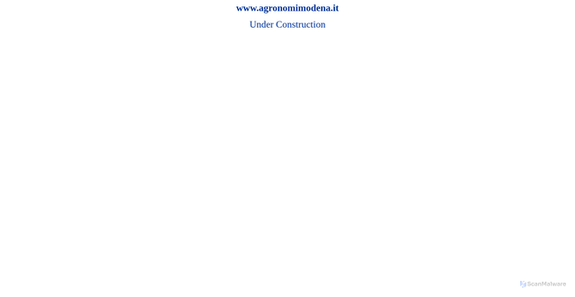 Security scan screenshot of http://www.agronomimodena.it/