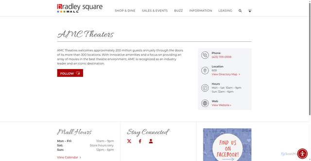 Security scan screenshot of https://www.shopbradleysquare.com/stores/1021643-amc-theaters/