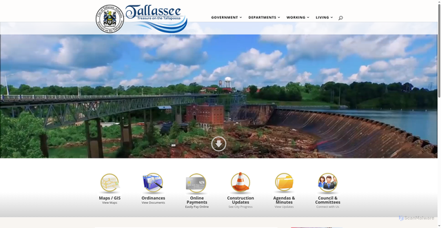 Security scan screenshot of https://www.tallasseeal.gov/