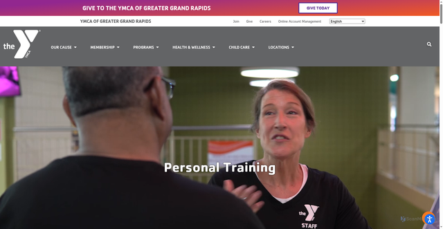 Security scan screenshot of https://www.grymca.org/personal-training/