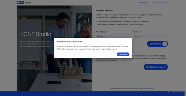 Security scan screenshot of https://elevatorplanner.kone.be