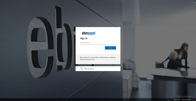 Security scan screenshot of http://verify.ebmpapst.afi-cloud.de/