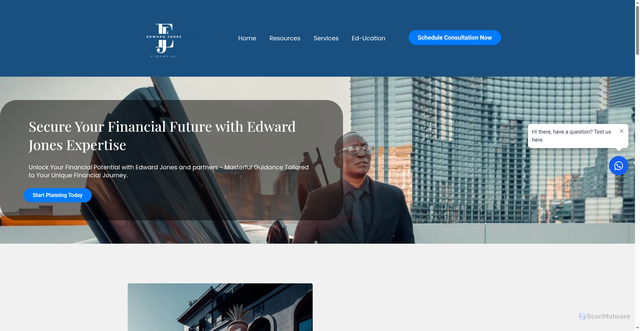 Security scan screenshot of https://edjones1.com/