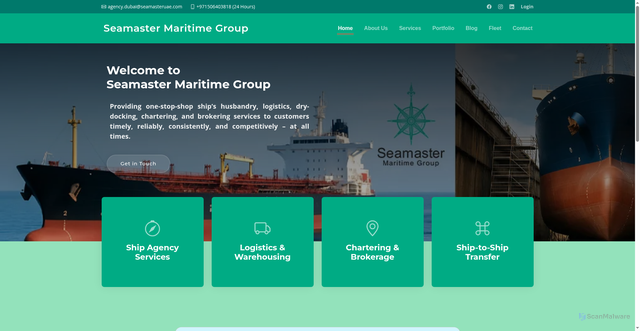 Security scan screenshot of http://www.seamastermaritime.com/