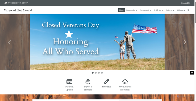 Security scan screenshot of https://bluemoundil.gov/