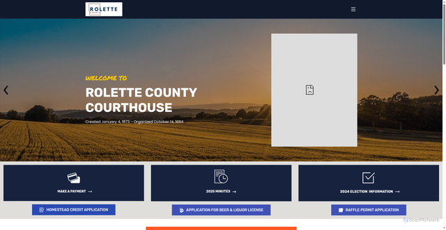 Security scan screenshot of https://rolettecountynd.gov/