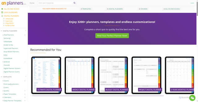 Security scan screenshot of https://onplanners.com