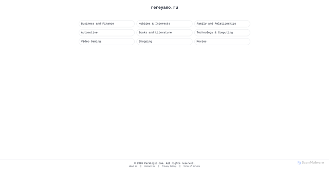 Security scan screenshot of https://rereyano.ru