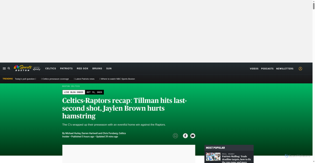 Security scan screenshot of https://www.nbcsportsboston.com/nba/boston-celtics/live-updates-raptors-preseason-finale-boston/739173/