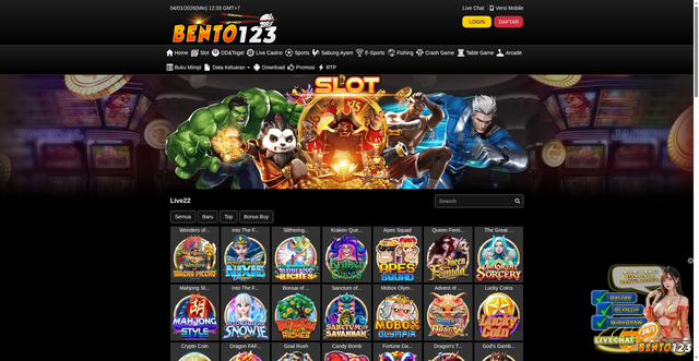 Security scan screenshot of https://ndxx-bento123.com/desktop/game/slot/live22