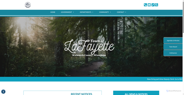 Security scan screenshot of https://lafayettewcwi.gov/
