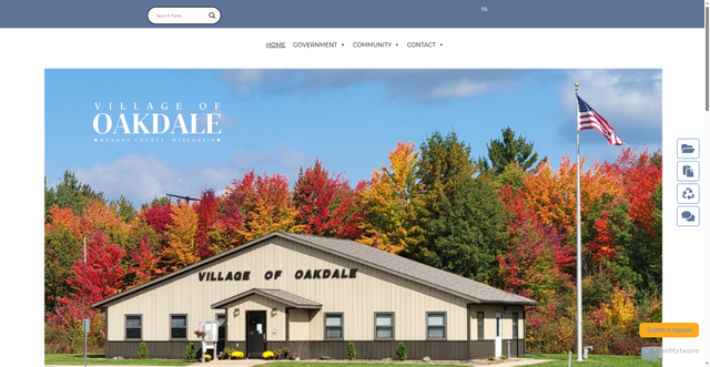 Security scan screenshot of https://villageofoakdalewi.gov/