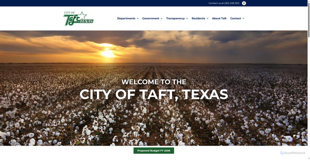 Security scan screenshot of https://www.tafttx.gov/
