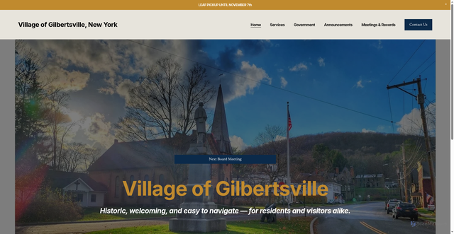 Security scan screenshot of https://www.gilbertsvilleny.gov/