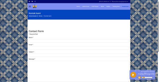 Security scan screenshot of https://bejoradiofm.site/index.php/contact