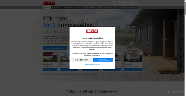 Security scan screenshot of https://hus.se