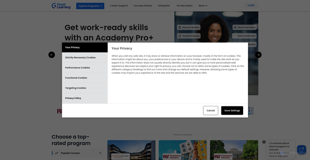 Security scan screenshot of https://www.mygreatlearning.com