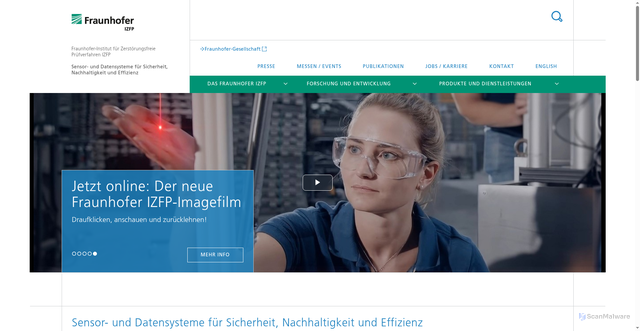 Security scan screenshot of https://www.izfp.fraunhofer.de/