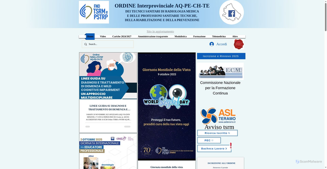 Security scan screenshot of https://www.tsrmabruzzo.it/