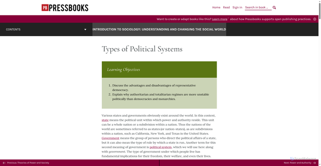 Security scan screenshot of https://pressbooks.howardcc.edu/soci101/chapter/14-2-types-of-political-systems/