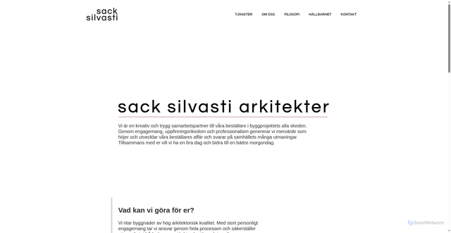 Security scan screenshot of https://sacksilvasti.se