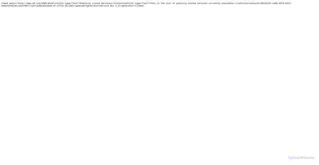 Security scan screenshot of https://wabi-south-central-us-relay16.servicebus.windows.net